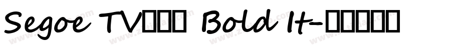 Segoe TV兰亭黑 Bold It字体转换